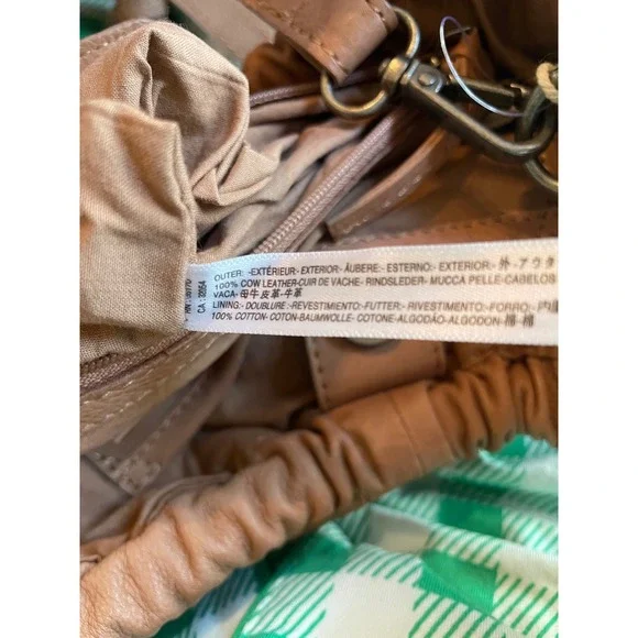 Free People Head Over Heels Convertible Crossbody Latte Leather Knotted Handle - Picture 9 of 9